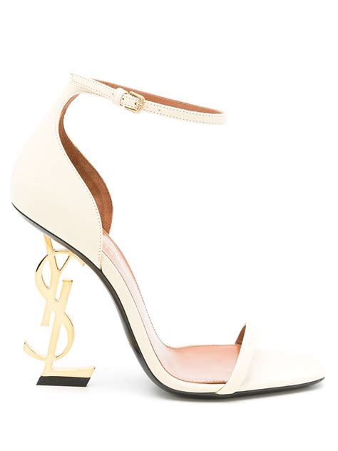 ysl white high heels|how much do YSL heels cost.